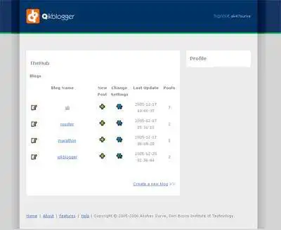 Download web tool or web app Qikblogger