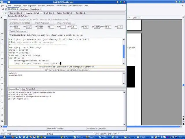 Baixe a ferramenta da web ou o aplicativo da web QME-Dev Workbench (wxSciPy) para executar no Windows online sobre Linux online
