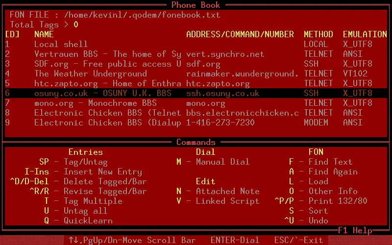 Laden Sie das Web-Tool oder die Web-App Qodem Terminal Emulator herunter