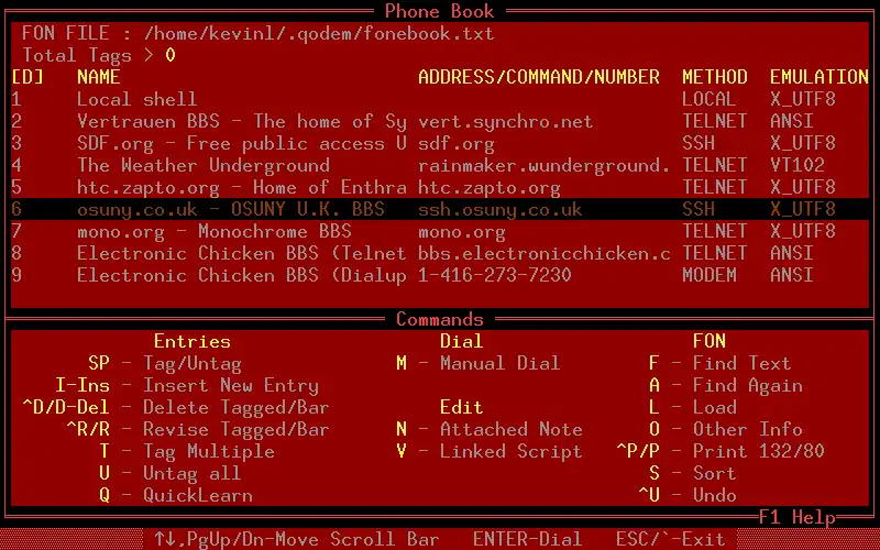Pobierz narzędzie internetowe lub aplikację internetową Qodem Terminal Emulator, aby działać w systemie Windows online za pośrednictwem systemu Linux online