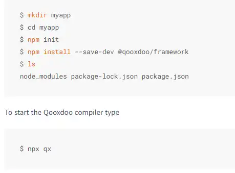 قم بتنزيل أداة الويب أو تطبيق الويب Qooxdoo JavaScript Framework