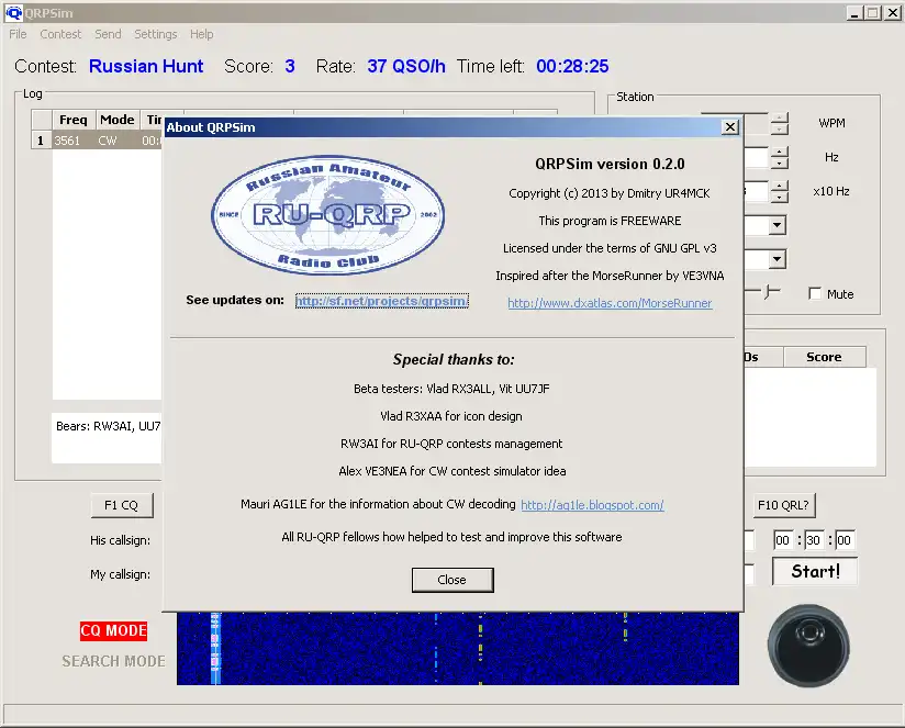 Unduh alat web atau aplikasi web QRPSim