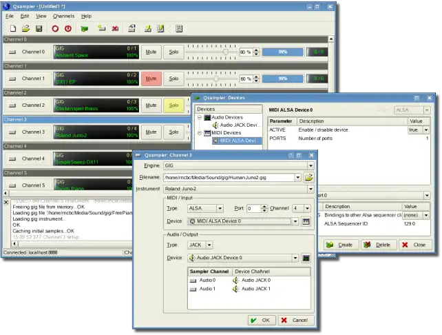 Unduh alat web atau aplikasi web Qsampler