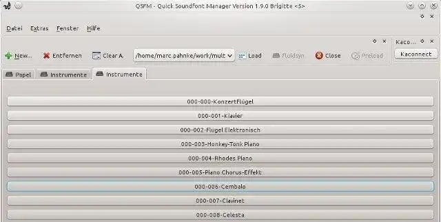 Download web tool or web app QSFM Quick Soundfont Manager