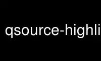 Run qsource-highlight in OnWorks free hosting provider over Ubuntu Online, Fedora Online, Windows online emulator or MAC OS online emulator
