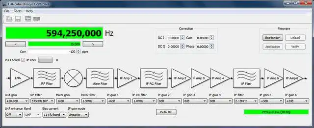 Laden Sie das Web-Tool oder die Web-App Qthid Funcube Dongle Controller herunter