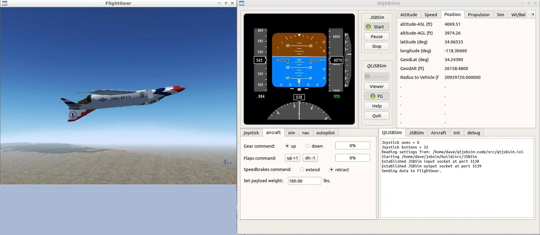 Download web tool or web app QtJSBSim to run in Windows online over Linux online