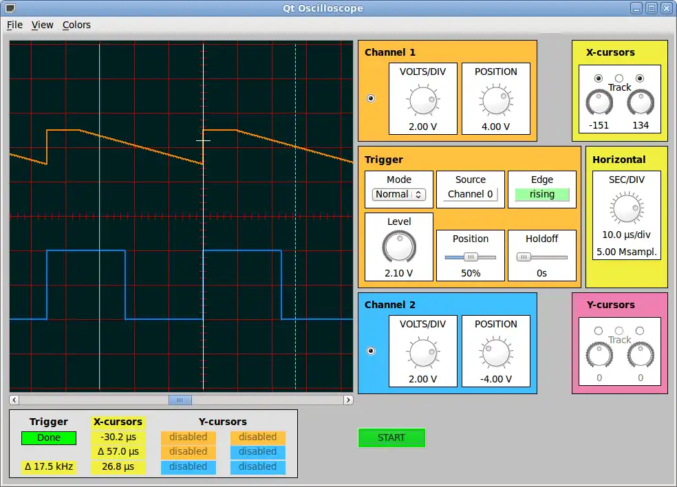 Download web tool or web app Qt-Oscilloscope