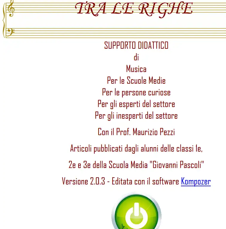 웹 도구 또는 웹 앱 다운로드 Quaderno di Musica per le scuole Medie