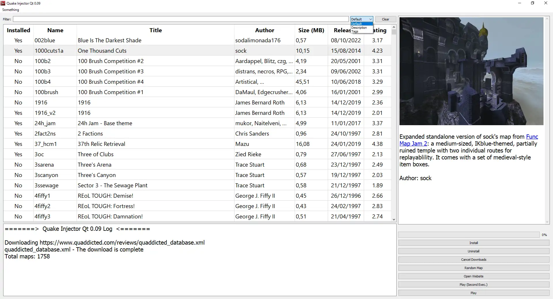 Muat turun alat web atau aplikasi web Quake Injector Qt