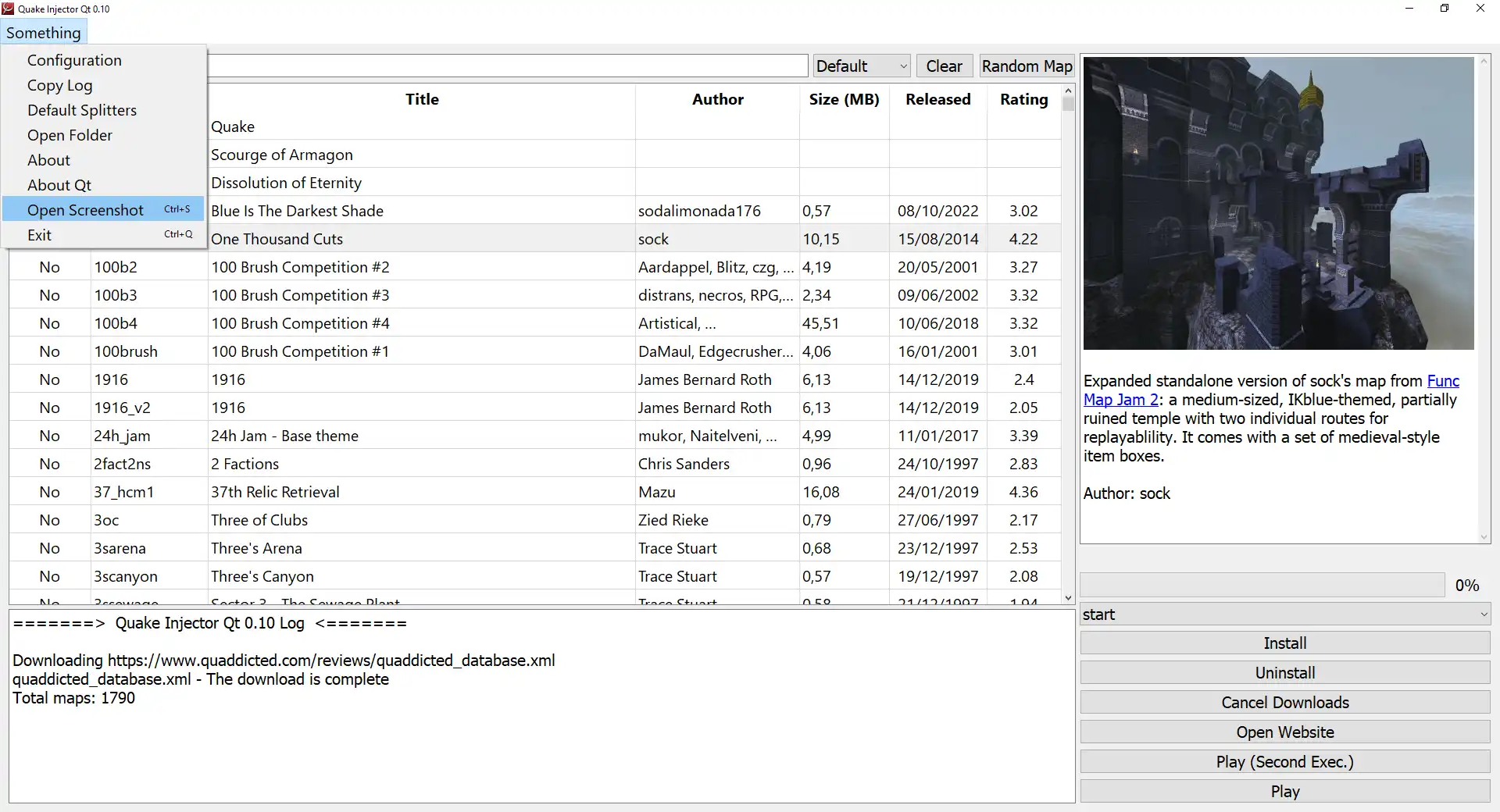 Descărcați instrumentul web sau aplicația web Quake Injector Qt