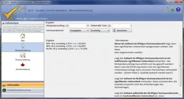 Download web tool or web app Quality Control Assistant .net (QCA)