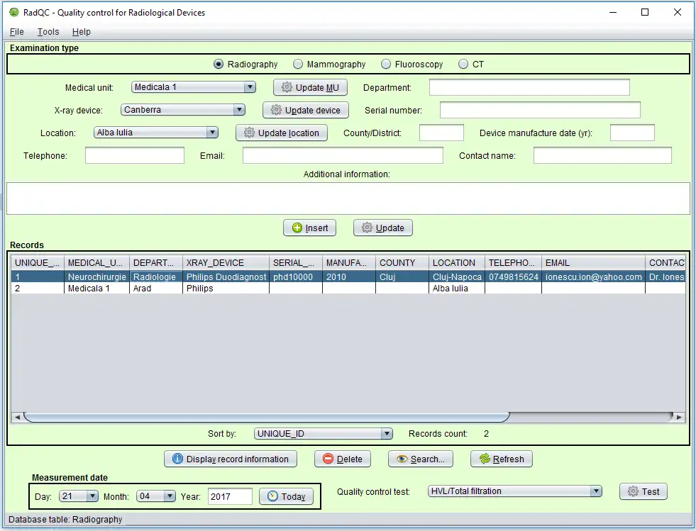 下载 Web 工具或 Web 应用程序 QualityControlForRadiology