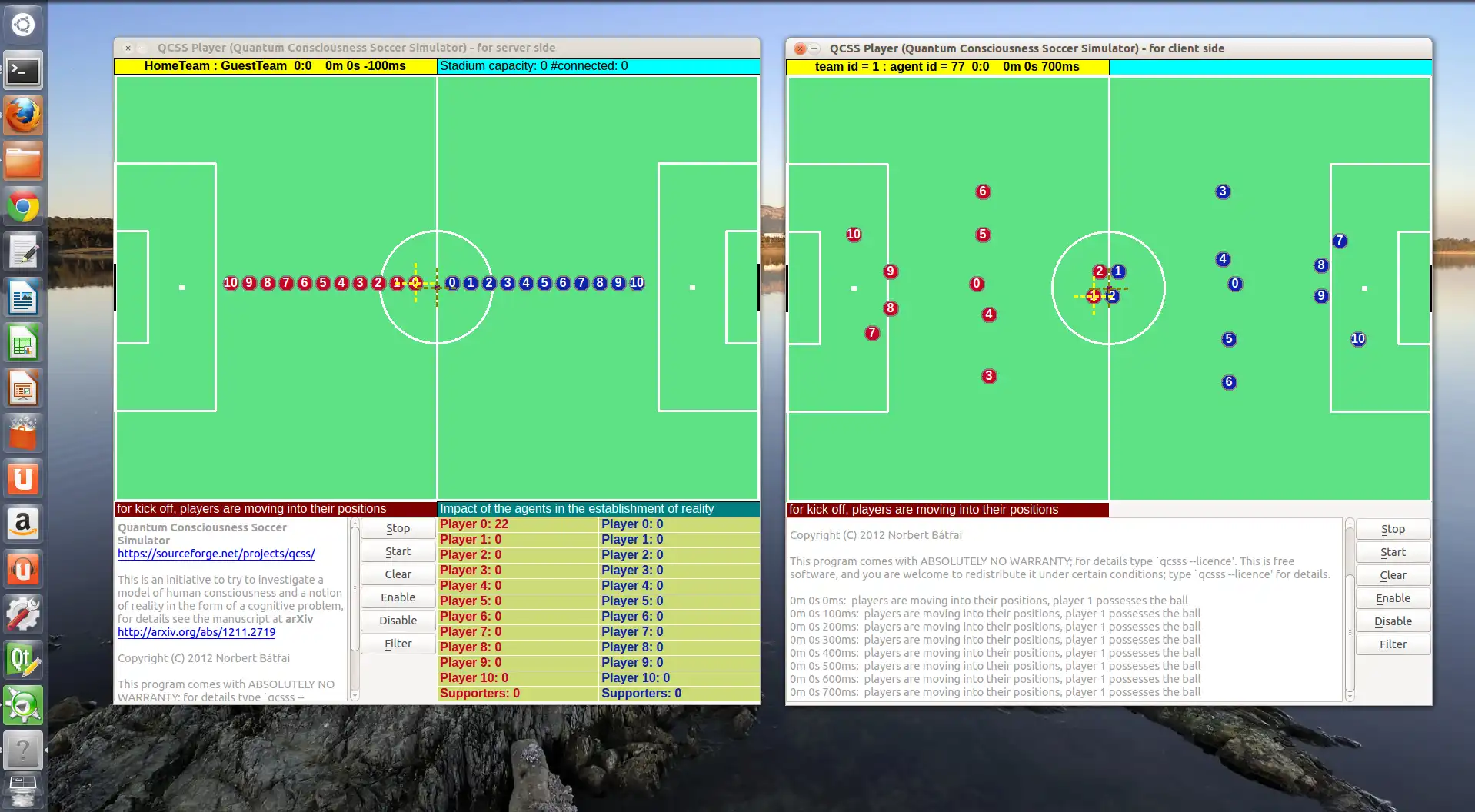 Download web tool or web app Quantum Consciousness Soccer Simulator