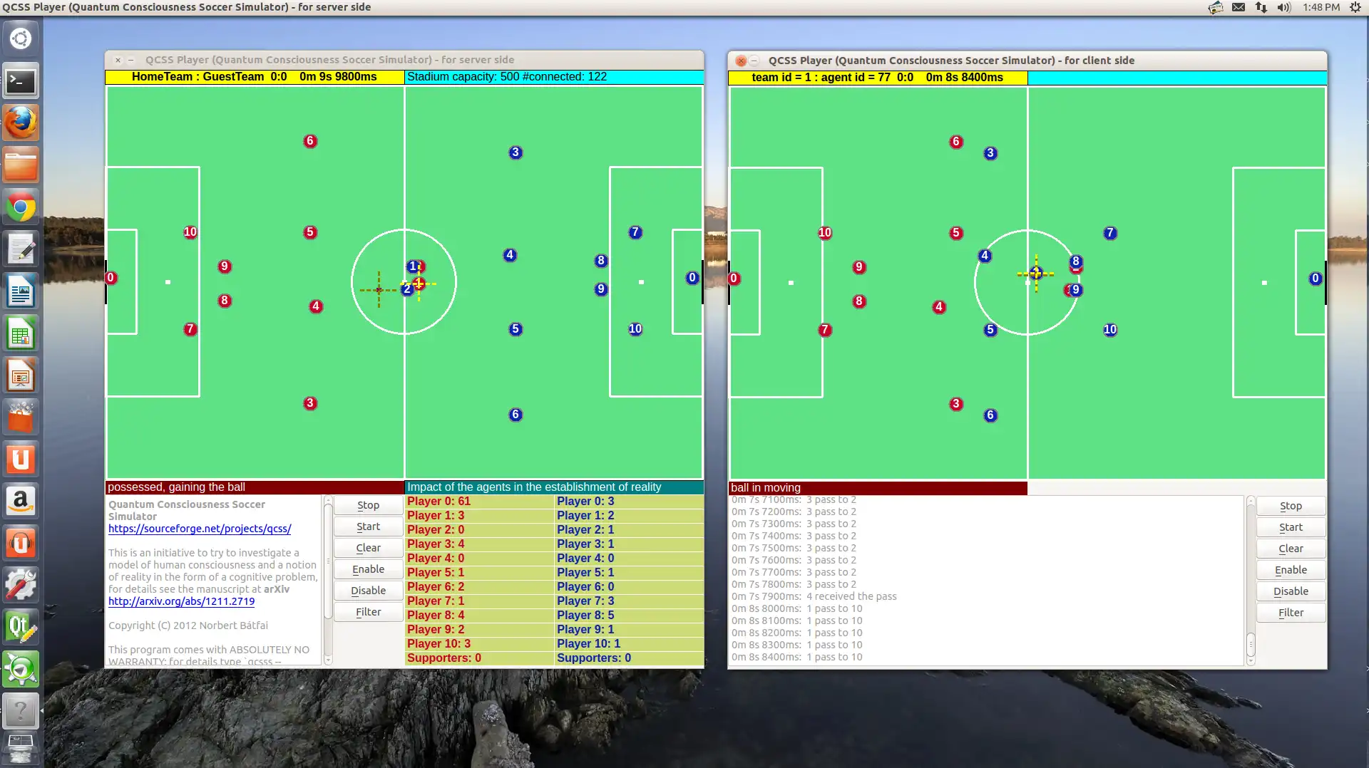 Download web tool or web app Quantum Consciousness Soccer Simulator