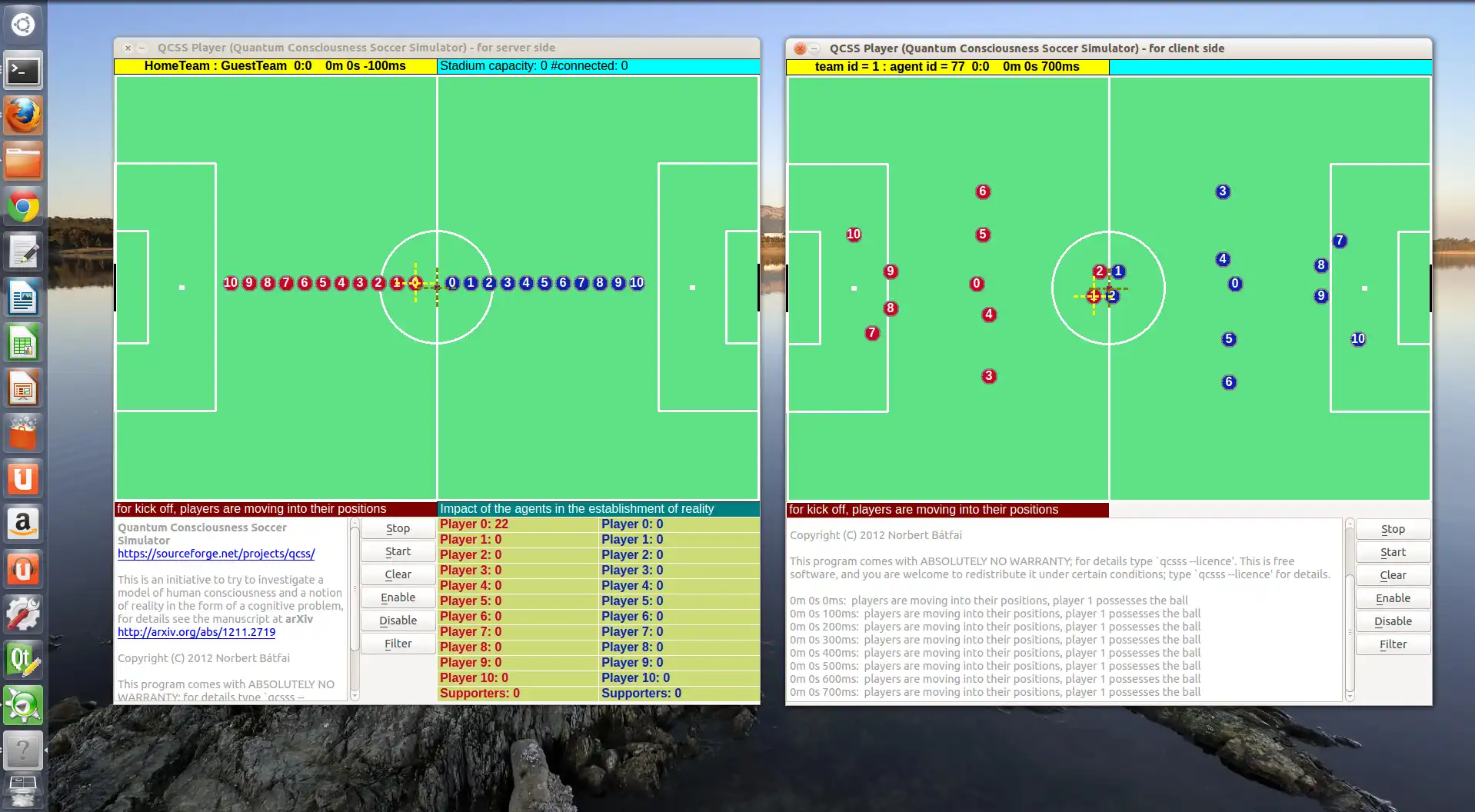 Download web tool or web app Quantum Consciousness Soccer Simulator to run in Linux online