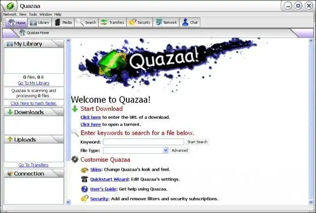 Unduh alat web atau aplikasi web Quazaa
