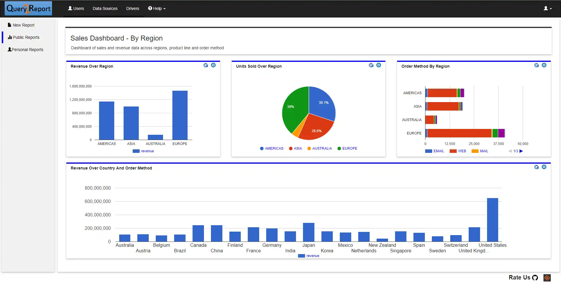 Descargar la herramienta web o la aplicación web Query2Report