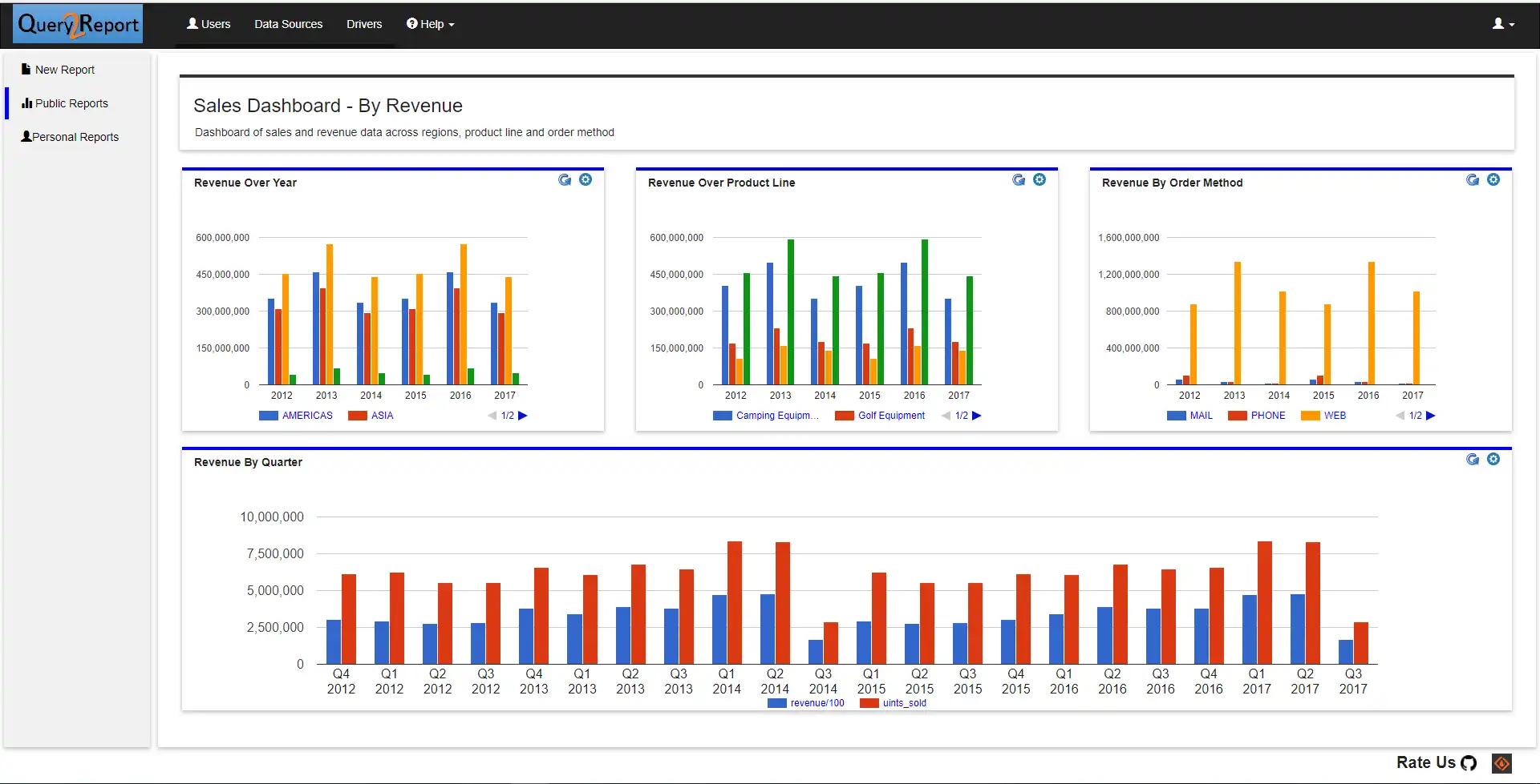 Unduh alat web atau aplikasi web Query2Report