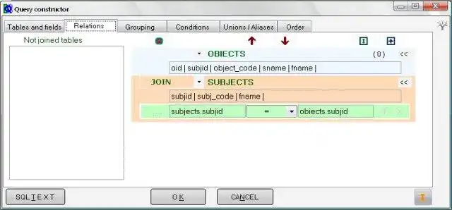 Download web tool or web app Query constructor