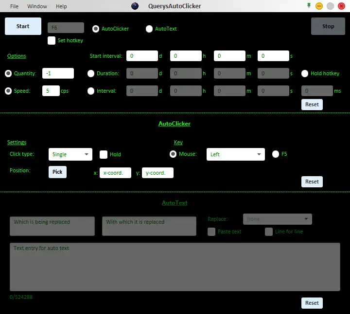 Descargar herramienta web o aplicación web QuerysAutoClicker