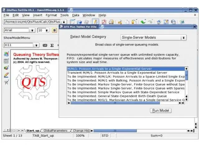 Unduh alat web atau aplikasi web Perangkat Lunak Teori Antrian Untuk Calc