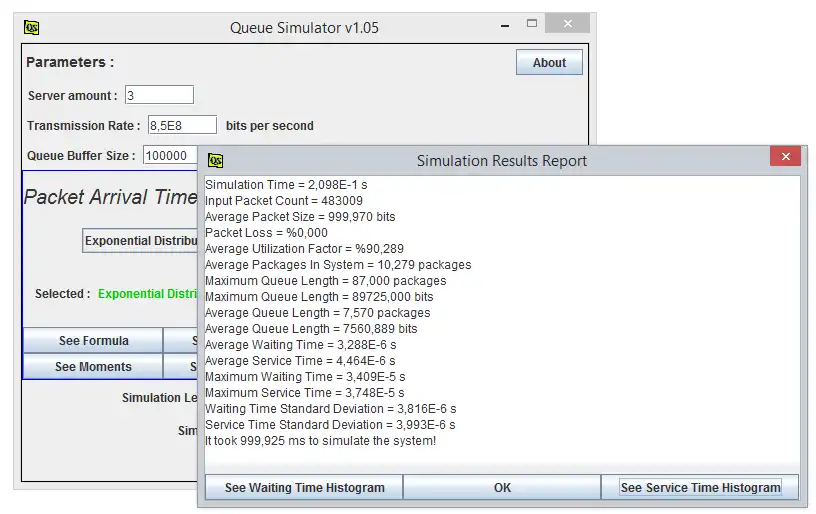 Download web tool or web app QueueSimulator