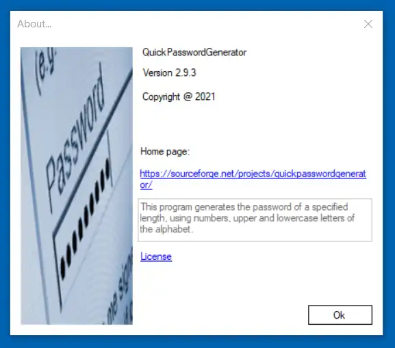 قم بتنزيل أداة الويب أو تطبيق الويب QuickPasswordGenerator