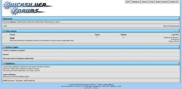 Mag-download ng web tool o web app Quicksilver Forums