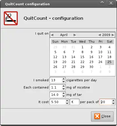Download web tool or web app QuitCount