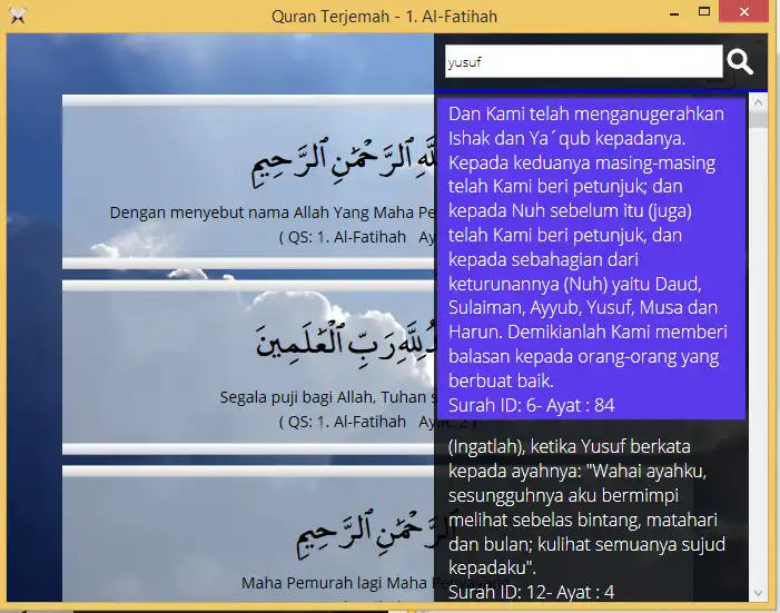 Muat turun alat web atau aplikasi web quran-terjemah