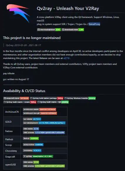 Download web tool or web app Qv2ray