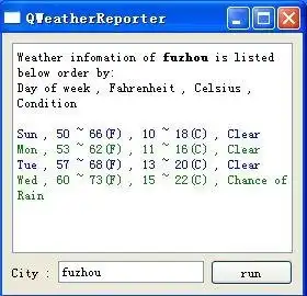 Web aracını veya web uygulamasını indirin QWeatherReporter