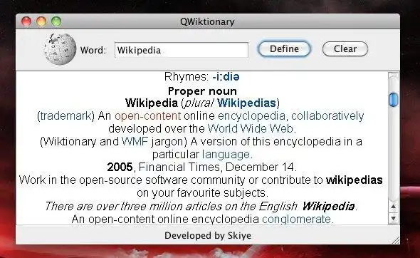 Download web tool or web app QWiktionary