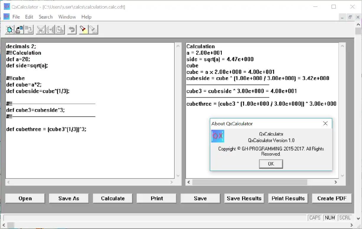 Download web tool or web app QxCalculator for Windows