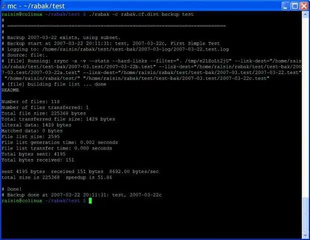 वेब टूल या वेब ऐप रबाक डाउनलोड करें, जो rsync का उपयोग करके एक बैकअप समाधान है