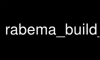 Run rabema_build_gold_standard in OnWorks free hosting provider over Ubuntu Online, Fedora Online, Windows online emulator or MAC OS online emulator