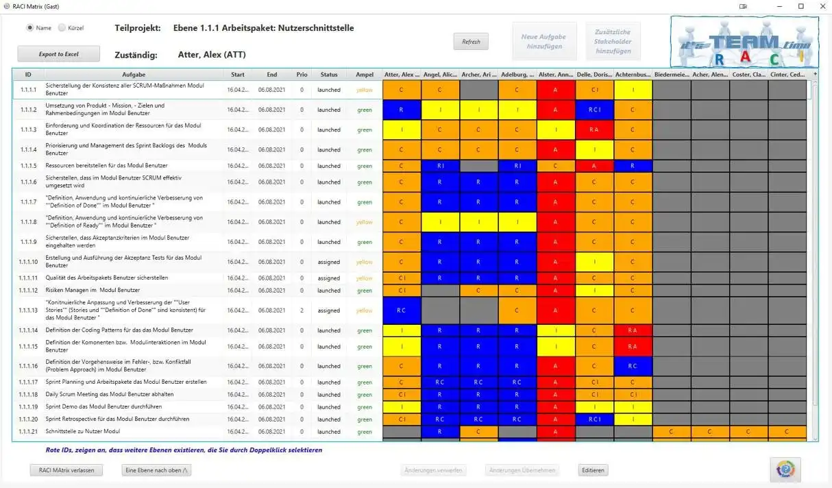 Download web tool or web app RACI