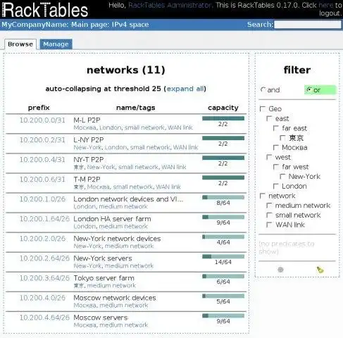 Descărcați instrumentul web sau aplicația web RackTables