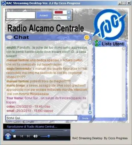 Download web tool or web app R.A.C. Streaming Desktop