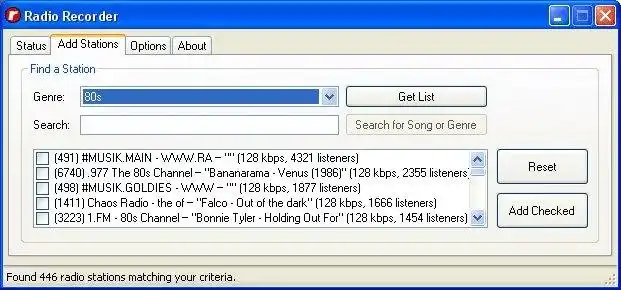 Unduh alat web atau aplikasi web Radio Recorder GUI