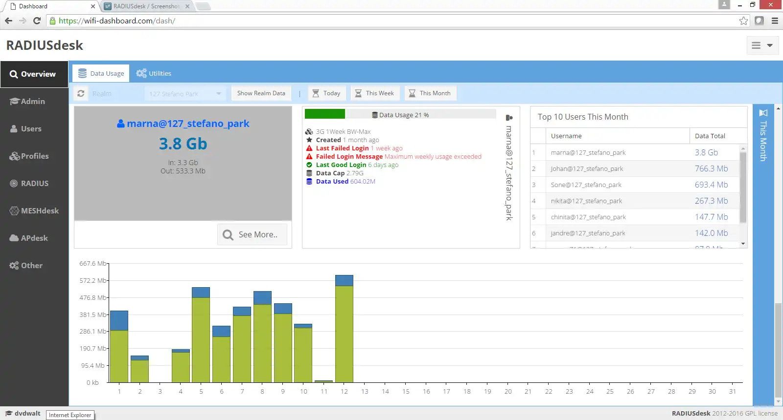 Download webtool of webapp RADIUSdesk