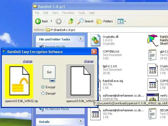 Download web tool or web app RainDoll Easy Encryption Software