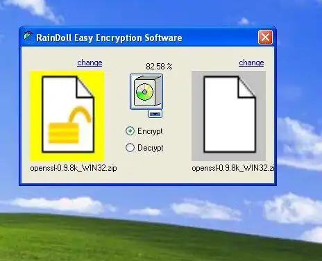 قم بتنزيل أداة الويب أو تطبيق الويب RainDoll Easy Encryption Software