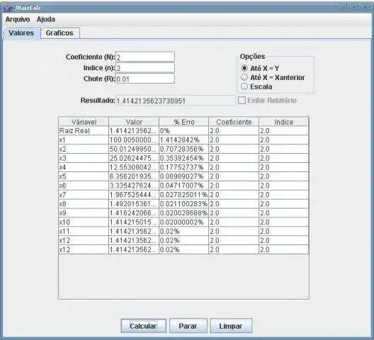 Baixe a ferramenta da web ou o aplicativo da web RaizCalc para rodar no Windows online no Linux online