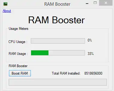 Web aracını veya web uygulamasını indirin RAM Booster