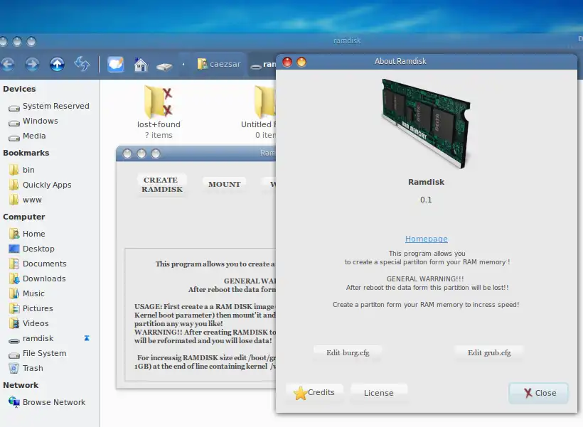 Descargue la herramienta web o la aplicación web Ramdisk