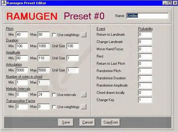 Download web tool or web app Ramugen : Random Music Generator to run in Windows online over Linux online