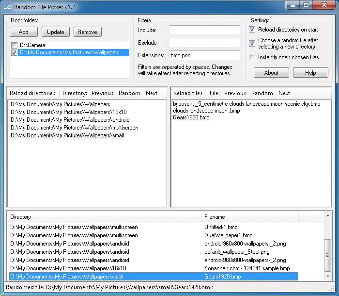Download web tool or web app Random File Picker