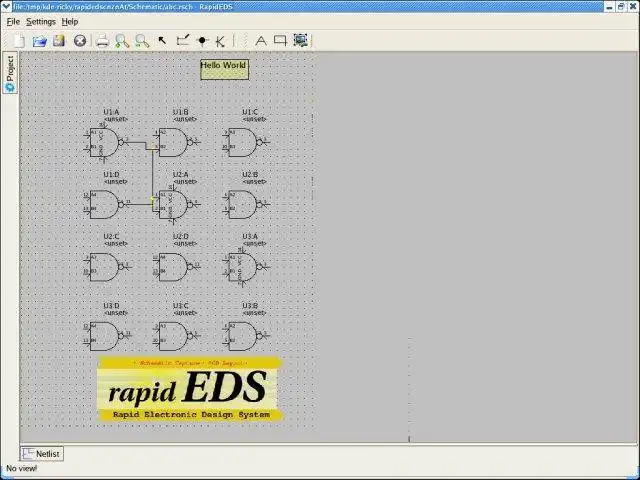 Muat turun alat web atau aplikasi web rapidEDS, Sistem Reka Bentuk Elektronik Rapid untuk dijalankan di Linux dalam talian